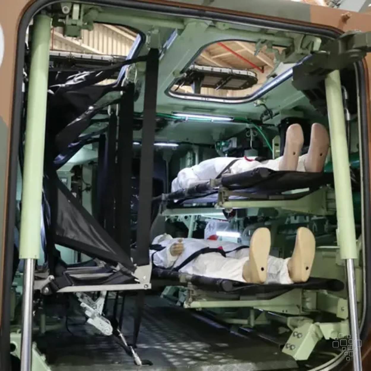 Interior de protótipo da nova versão Ambulância da família Guarani